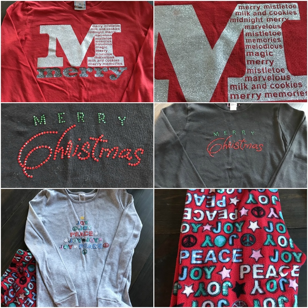 Christmas BLING 4 piece set GIRLS size 8